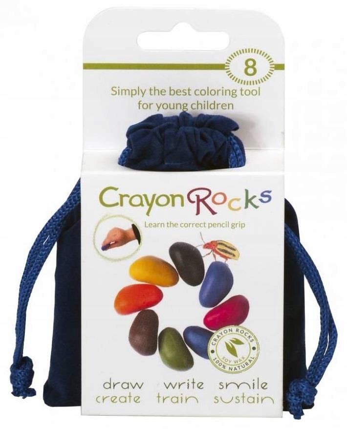 

Kredki Crayon Rocks w aksamitnym woreczku 8 kol
