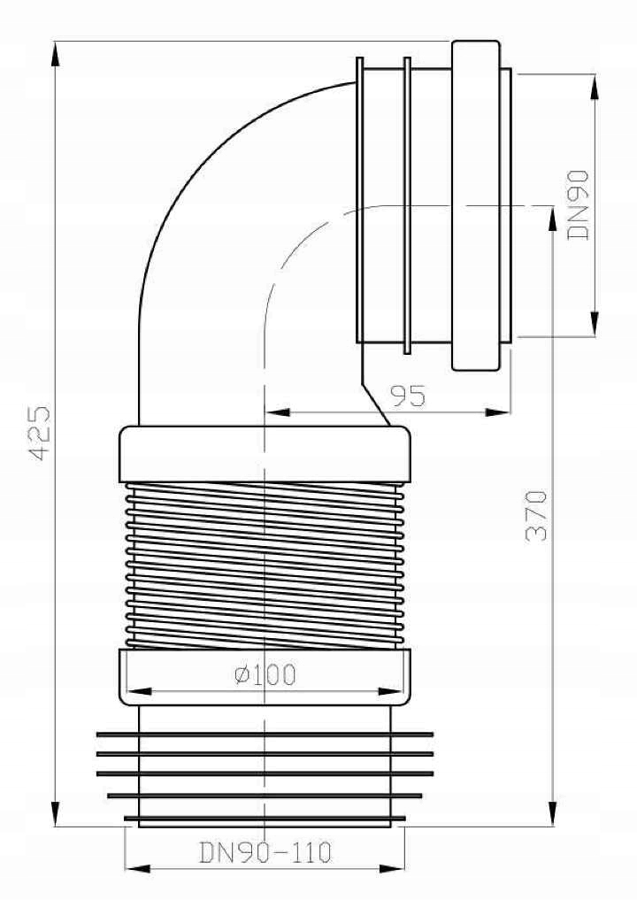 Kolanko regulowane do stelaży podtynkowych 90/110 EAN (GTIN) 8595156243071