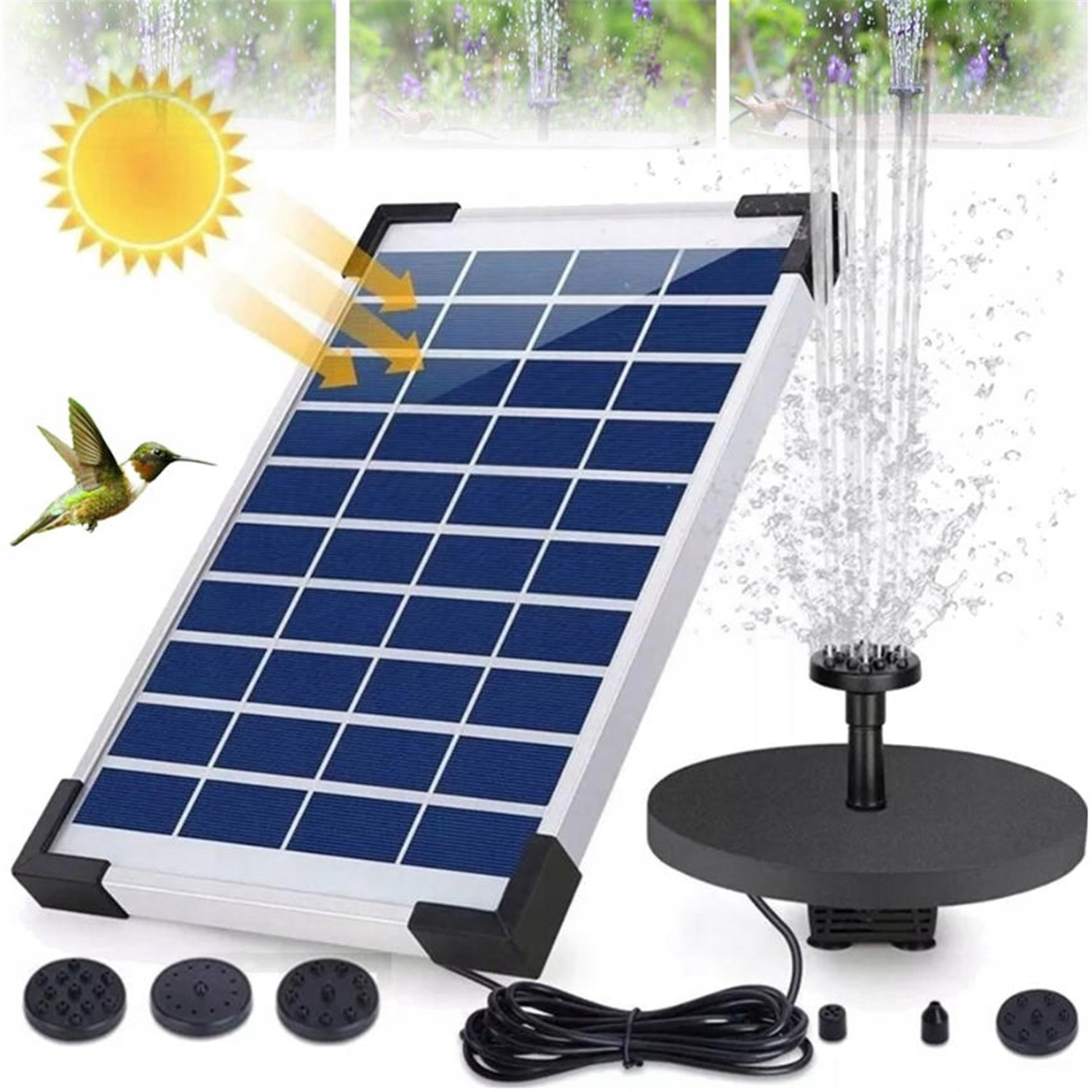 5W Solární Čerpadlo Pro Zahradní Fontánu S Plovoucí Baterií Pro Ptáky
