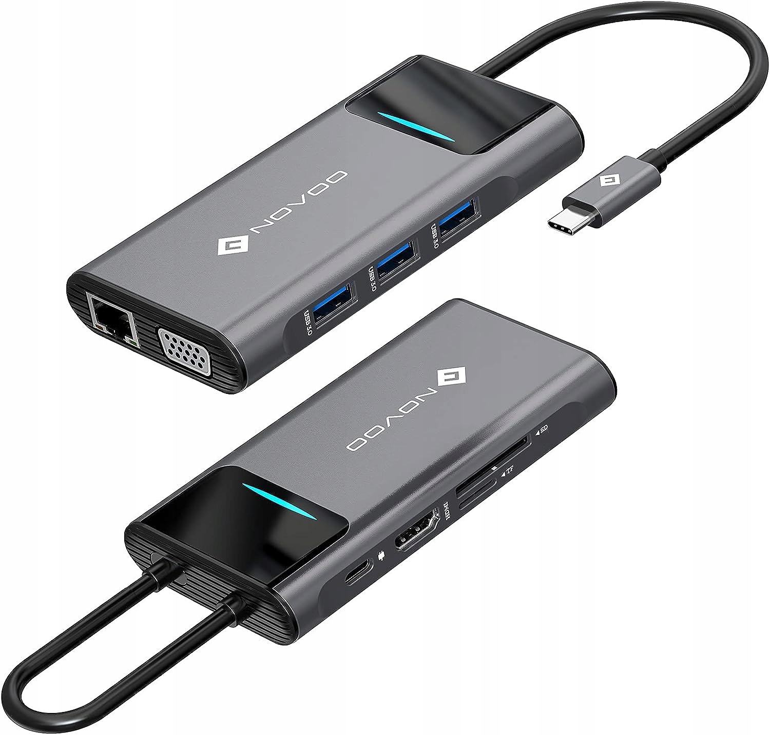 Usb-c Adaptér 9 V 1 Dokovací Stanice Novoo