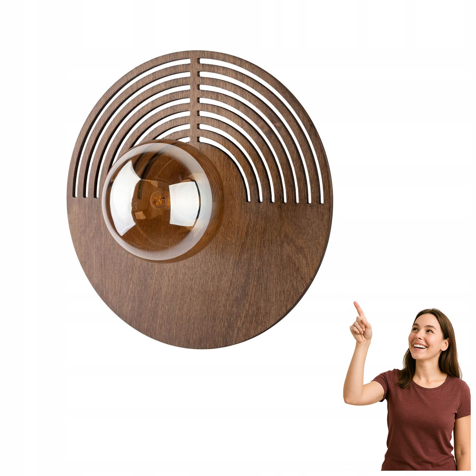 Nástenná lampa Lunar Wood 300 11014 Tk Lighting