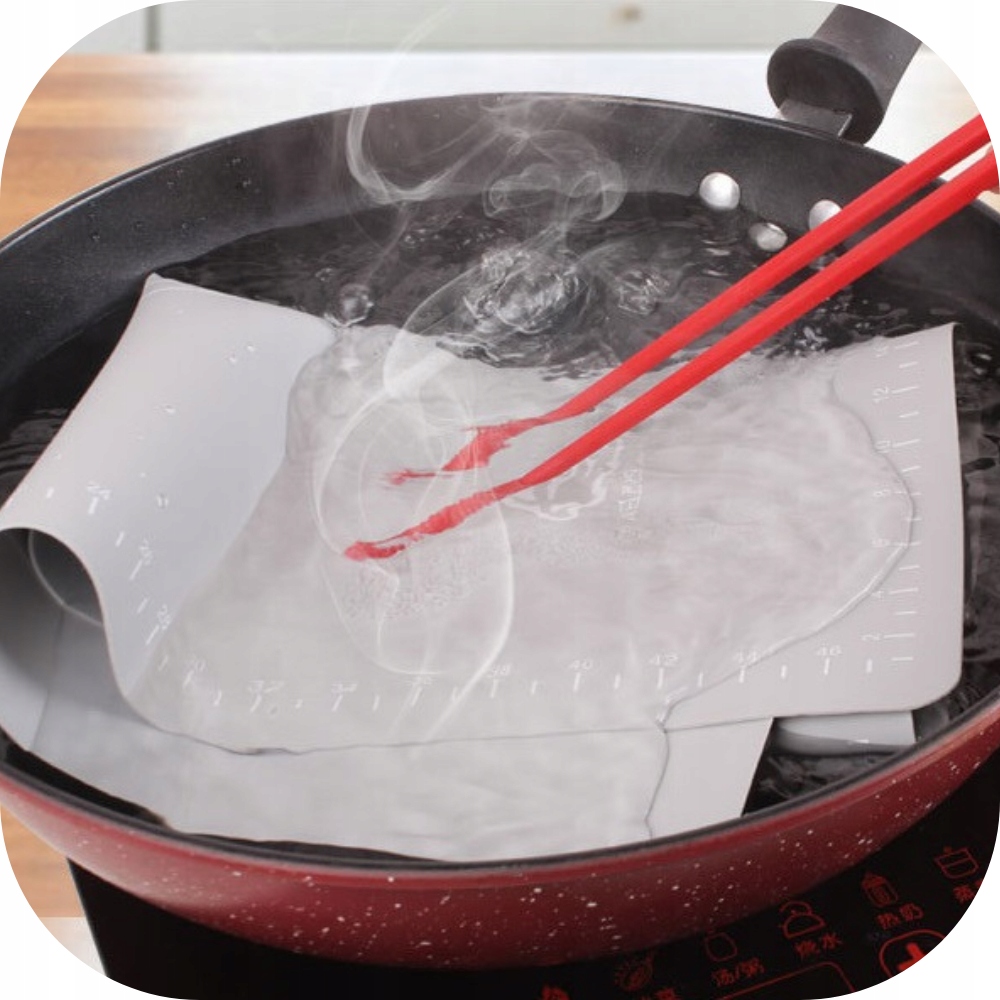 DUŻA MATA SILIKONOWA DO PIECZENIA Z MIARAMI PODKŁADKA KUCHENNA 70x50 XXL Szerokość produktu 70 cm