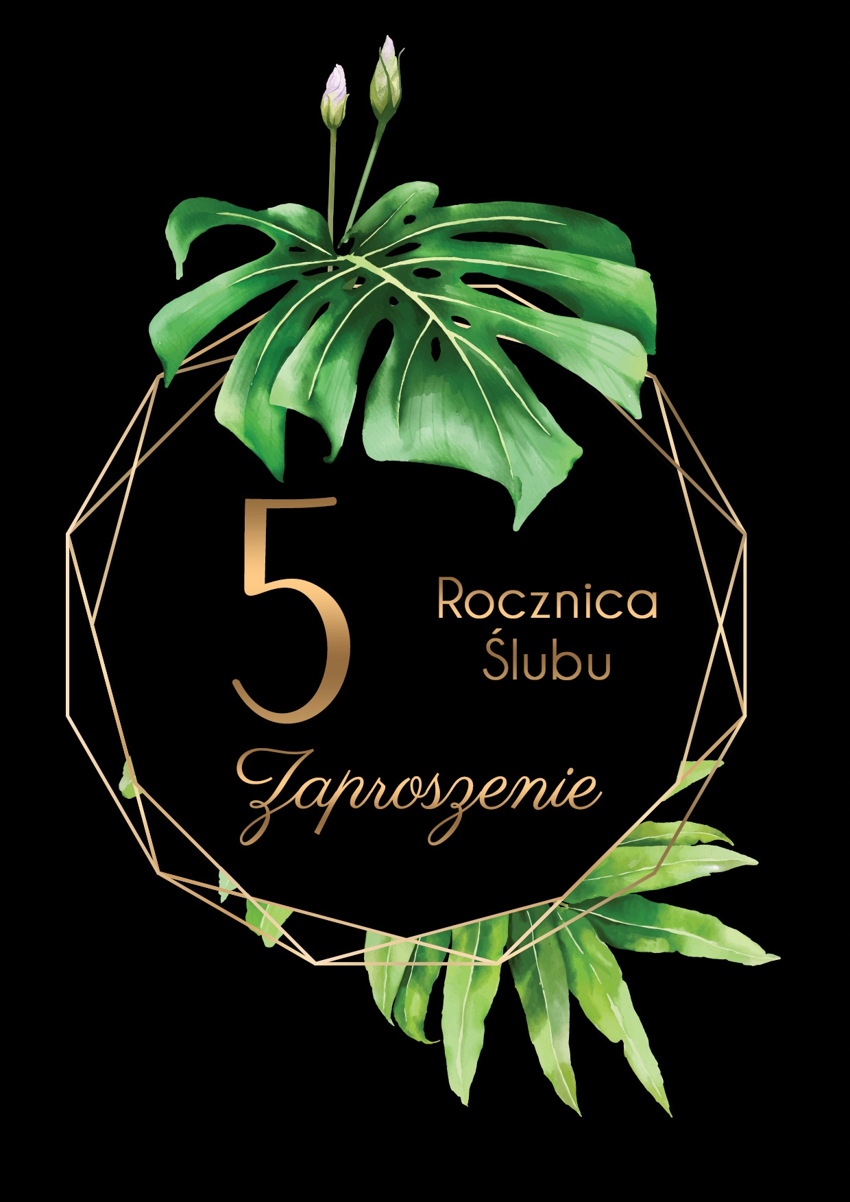 ZAPROSZENIE NA ROCZNICĘ ŚLUBU - Luxury Anniversary Kształt prostokątny