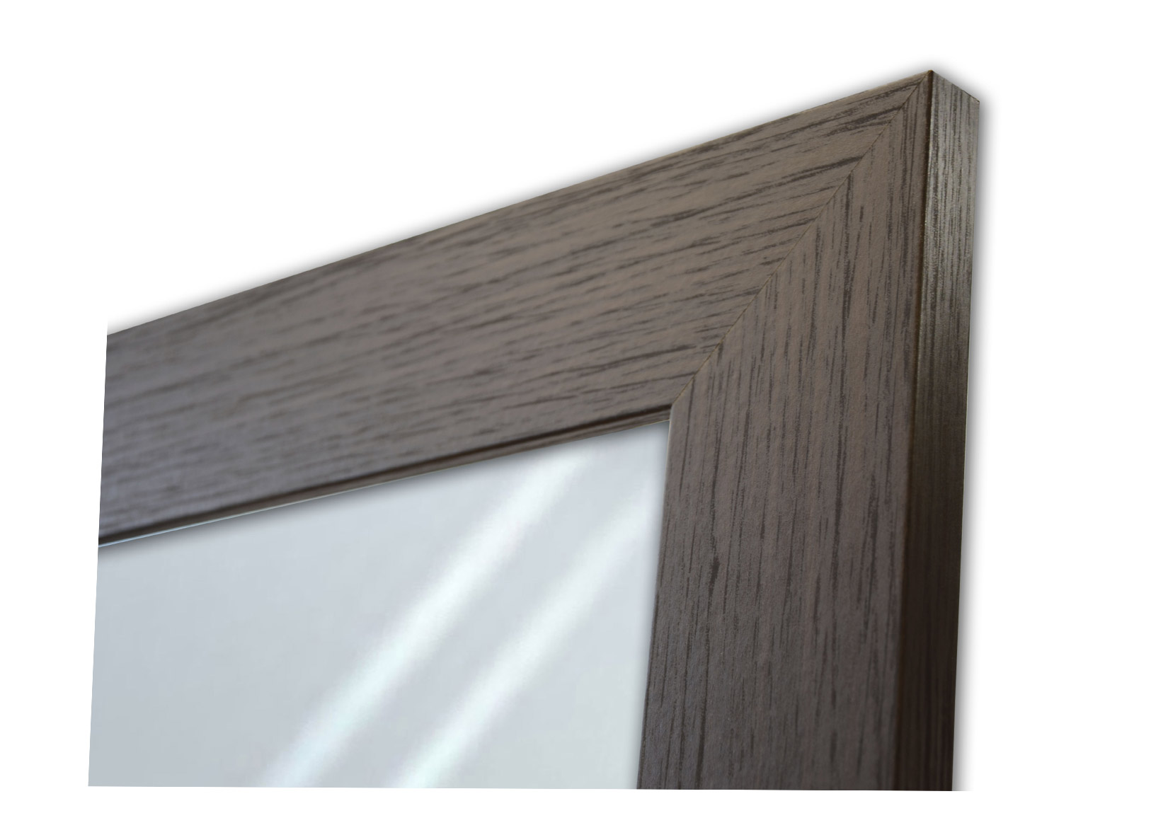 Zrcadlo v širokém rámu 80x80 wenge čokoláda