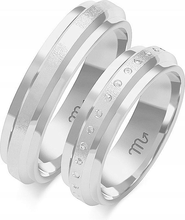 Zlaté snubní prsteny pro svatební pár 585, 26 27 28, elegantní model, dárek