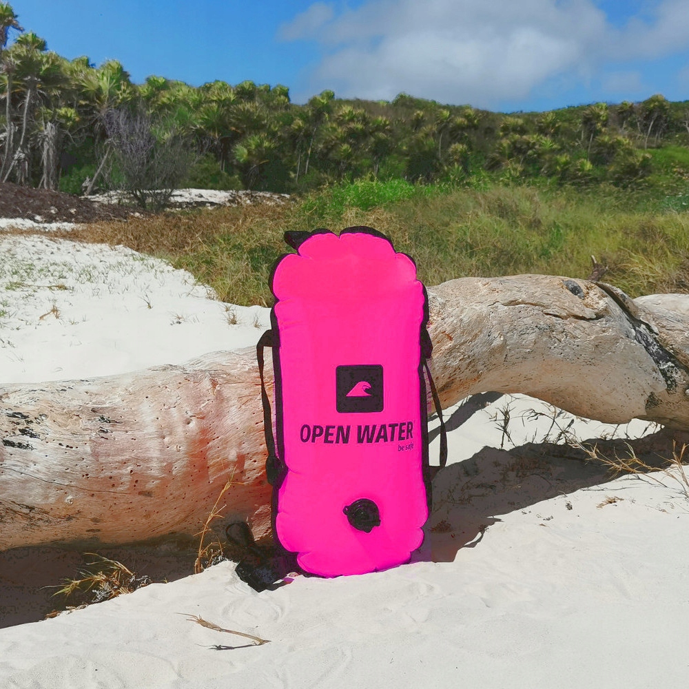 DMUCHANA BOJKA ASEKURACYJNA BOJA DO PŁYWANIA BOJKA PŁYWACKA Z UCHWYTAMI Marka OpenWater