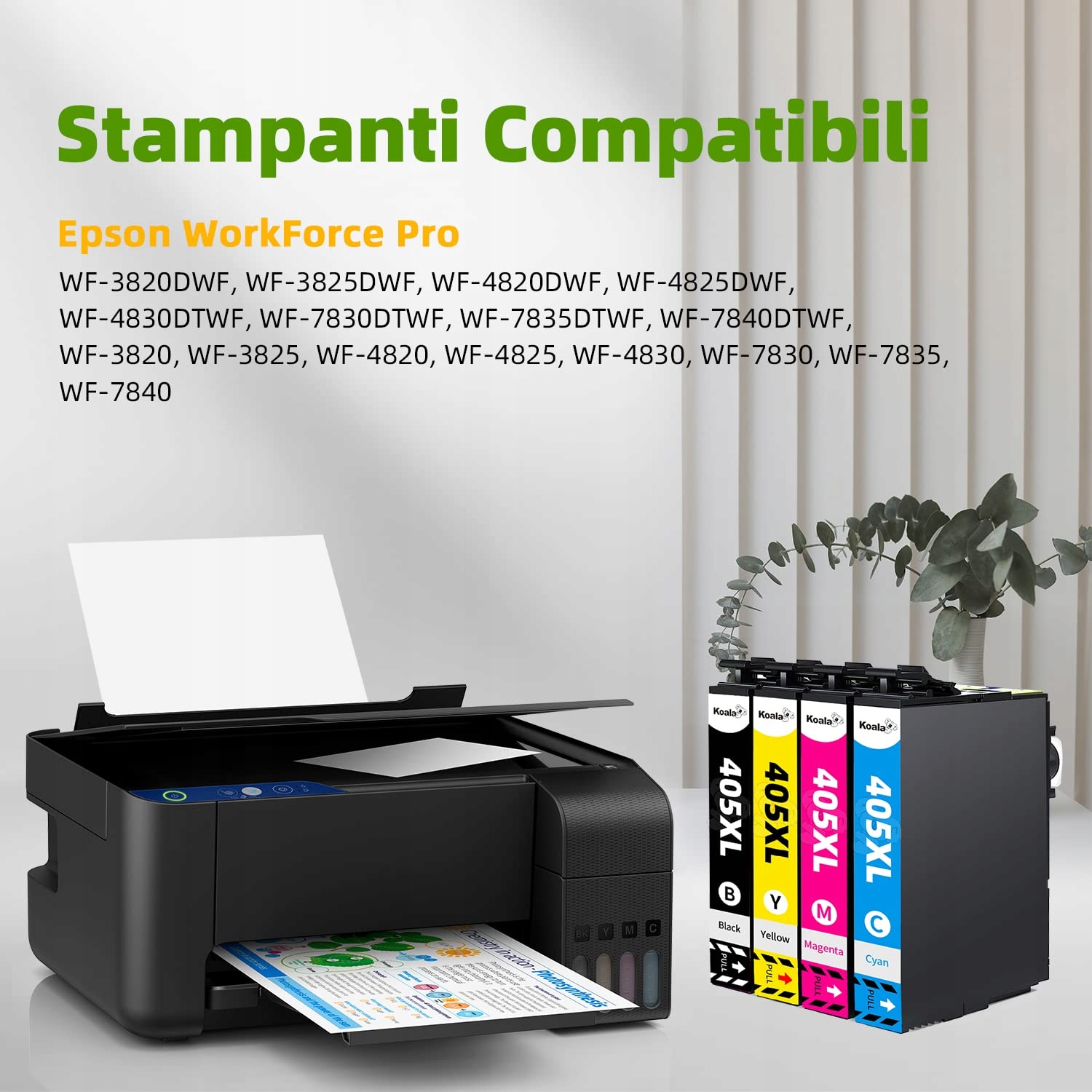 KOALA TUSZ 405XL DO EPSON WORKFORCE PRO WF-3820DWF 4 SZTUKI — miniatura 2