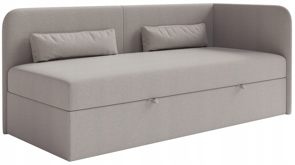 Postel pro mláděž 90x200 cm Calmmo kontejner tmavě béžová žinylka pravá