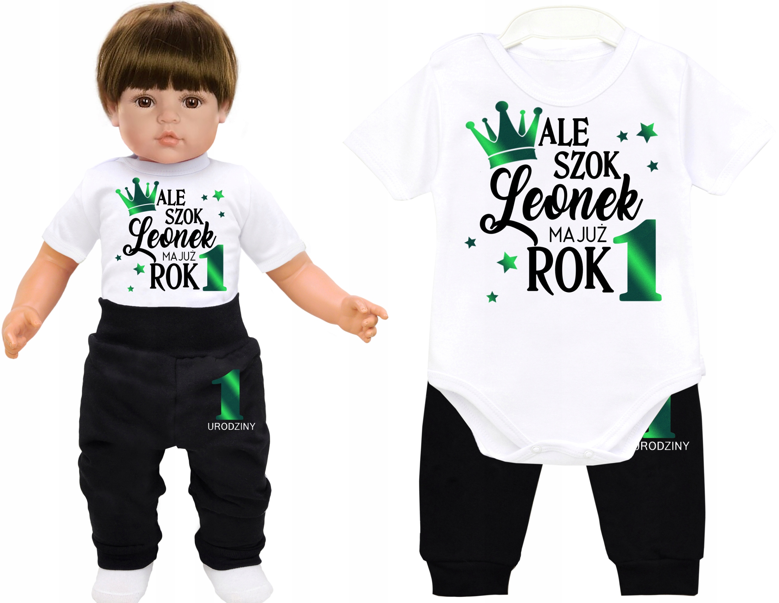 

Komplet Body Spodnie Urodziny Ale Szok Rok r. 80