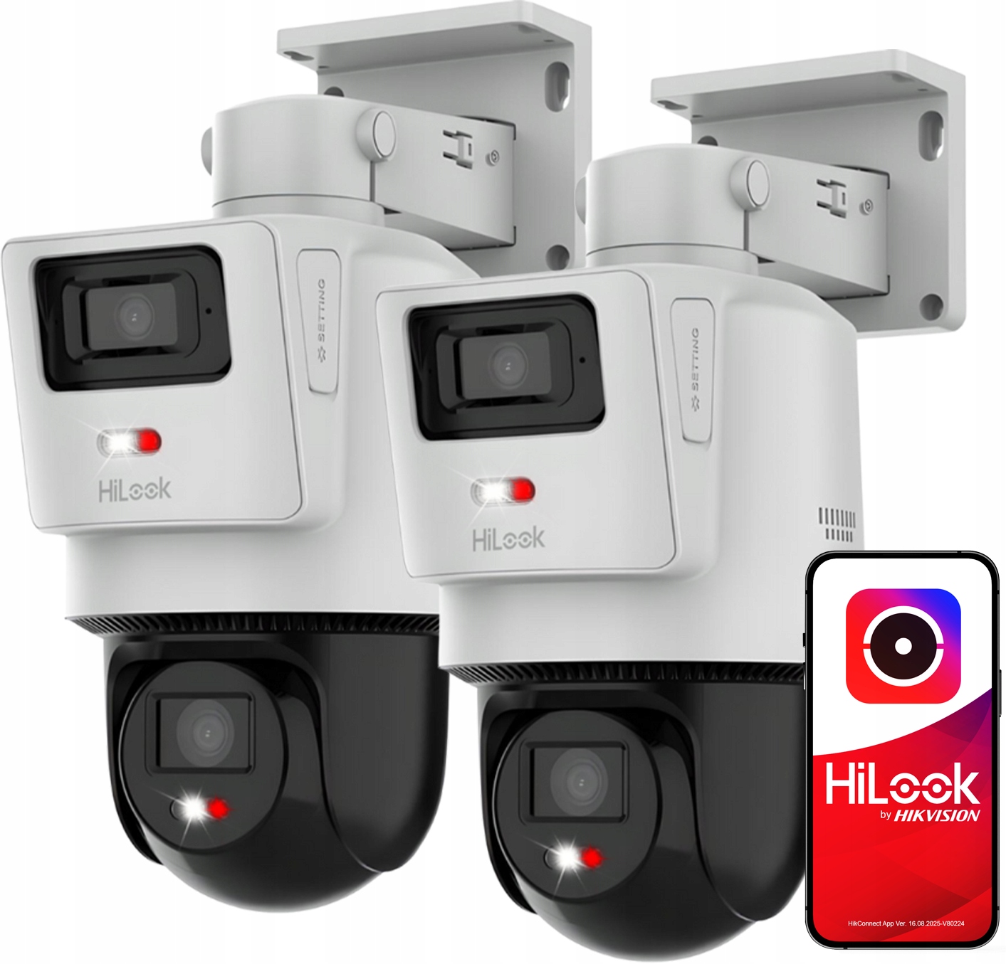 Sada otočných Ip kamier 8MPx (4MP+4MP) TandemVu PTZ-D4 HiLook Hikvision