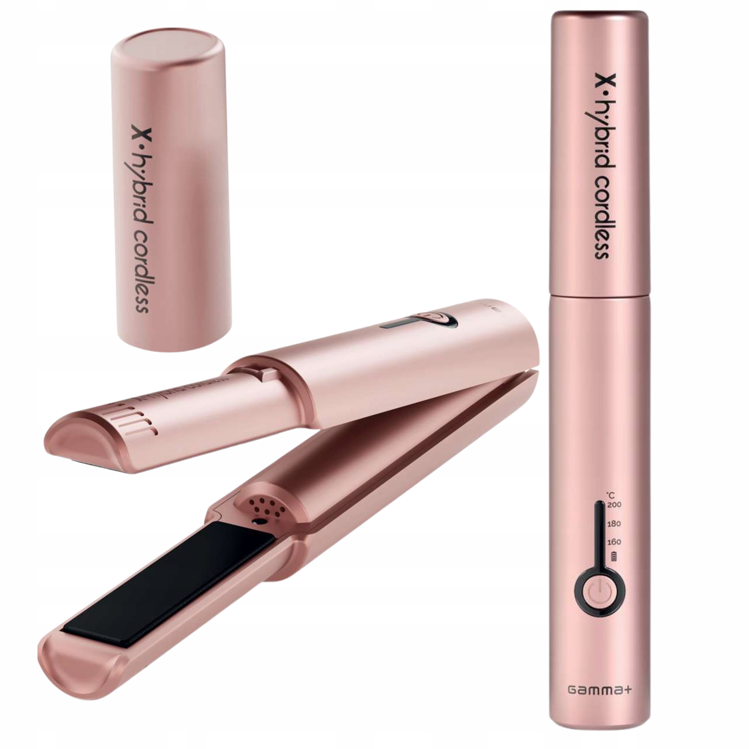Bezdrôtová žehlička na vlasy Gamma Piu X-Hybrid Cordless Ružová Zlatá