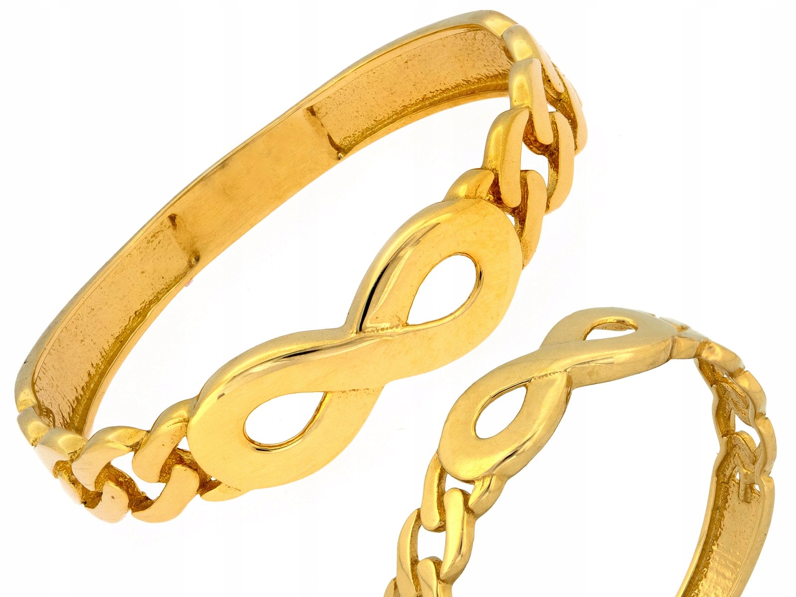 Zlatý prstýnek s potiskem nekonečna 585 14k 0.85g velikost 12