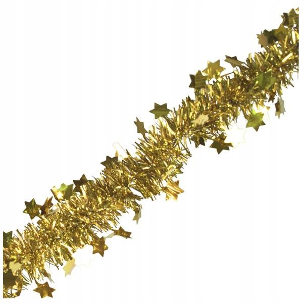 

Łańcuch na Choinkę Święta Gwiazdki Złoty 200cm x1