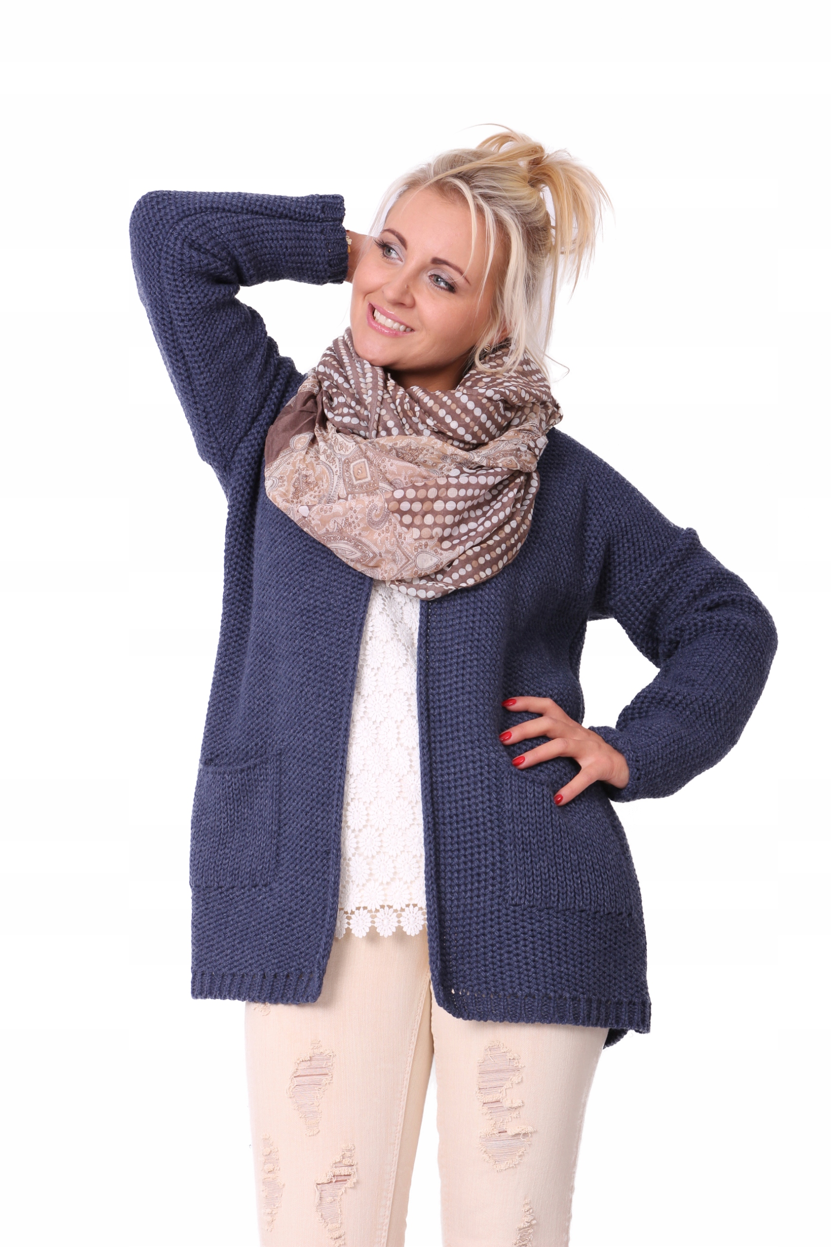 PASMANTEX MARINA CIEPŁY SWETER NARZUTKA KARDIGAN Marka inna