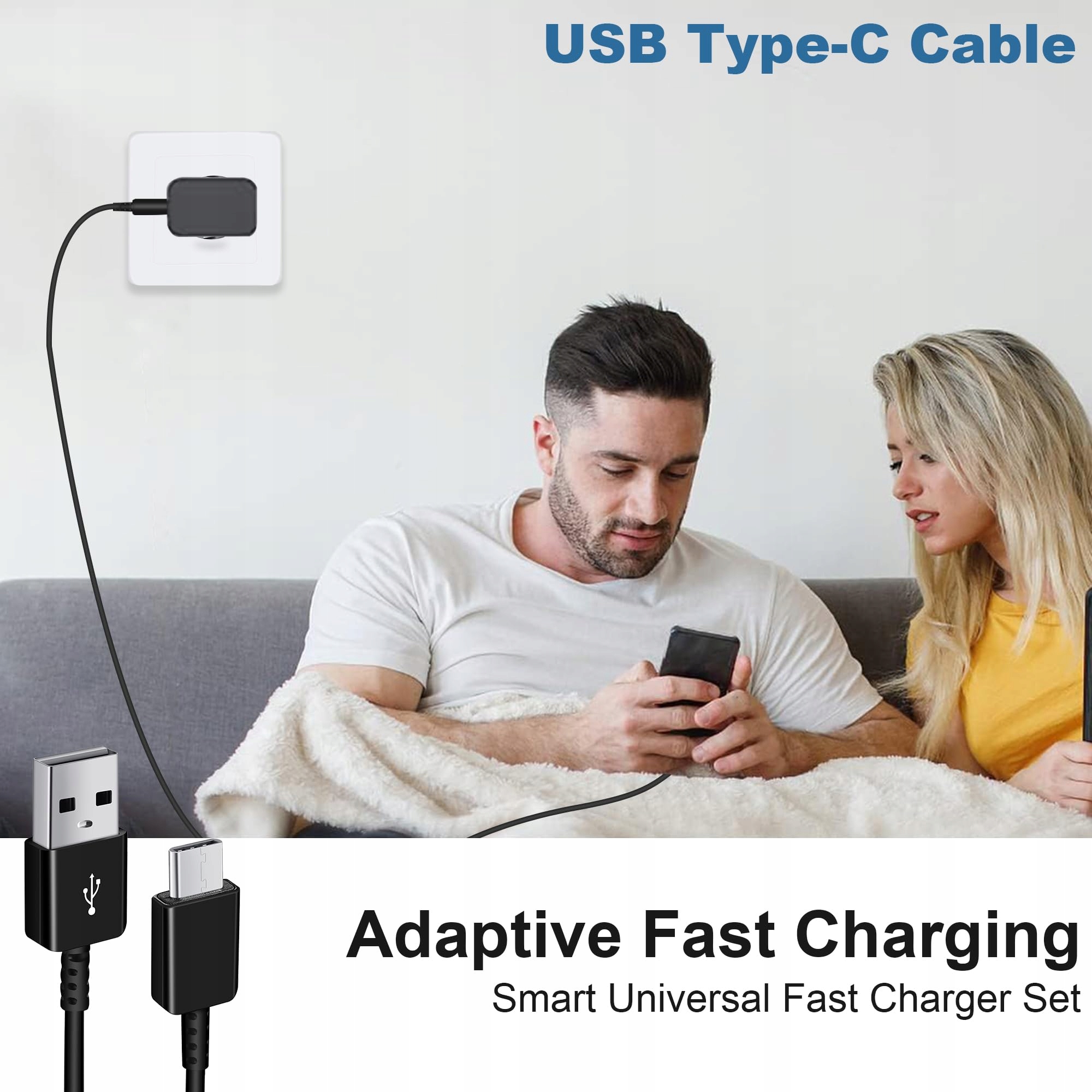 ORIGINALNY ZESTAW ŁADOWAREK USB Z KABLEM DO GALAXY A15 A14 A13 — miniatura 7