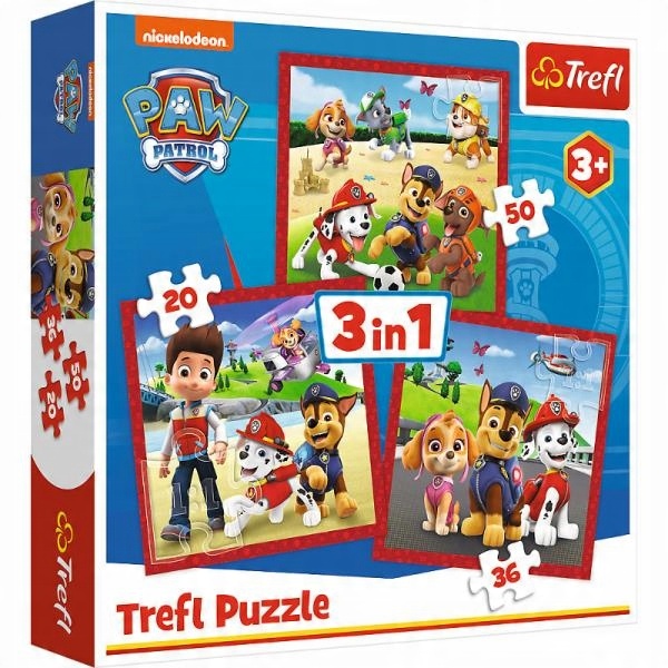 

Puzzle 3W1 Wesołe Pieski Psi Patrol Trefl