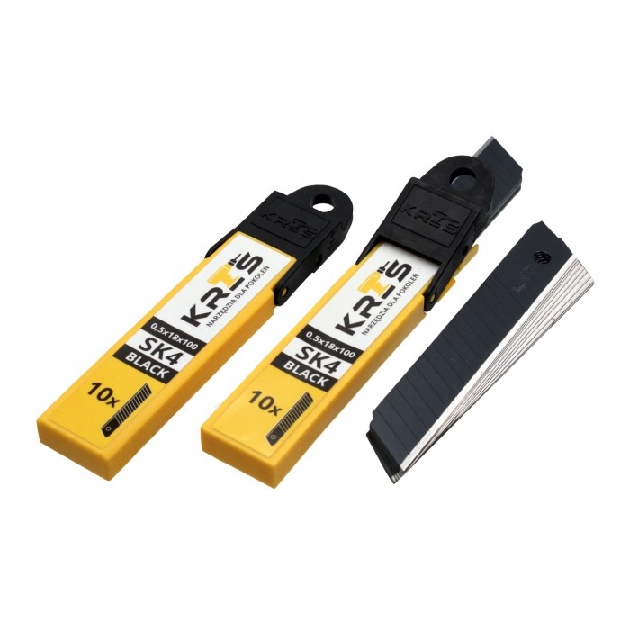 Ostrza wymienne łamane 18mm stal SK4 Black 10szt. KOS-002 Kris