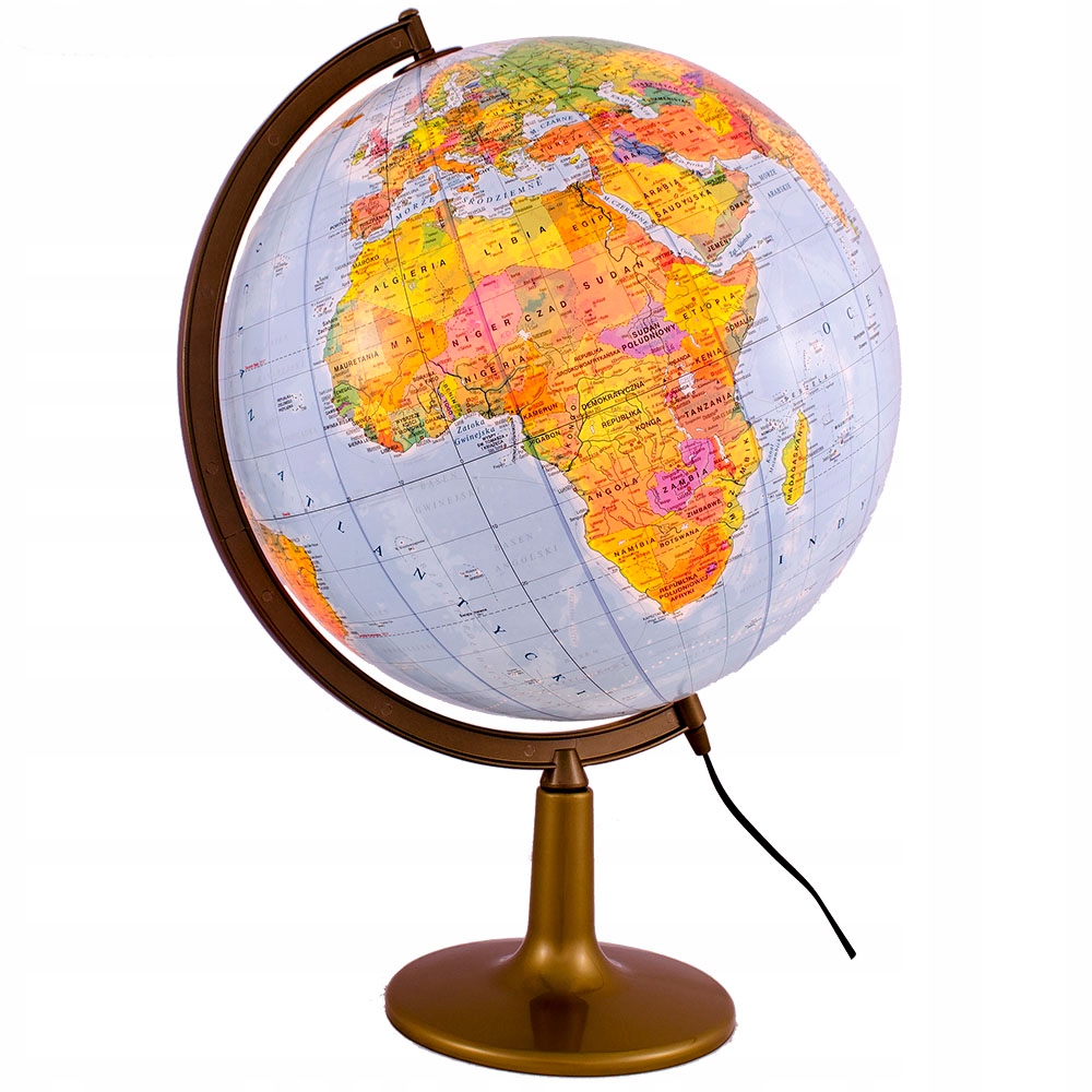 Duży, podświetlany GLOBUS - Pomysł na prezent ! Stan opakowania oryginalne