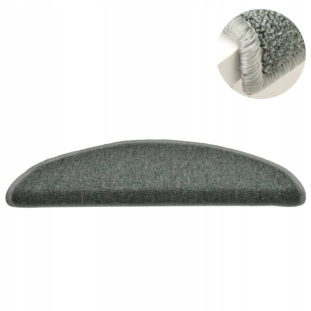 NAKŁADKI NA SCHODY 15 SZT CIEMNOZIELONE 56X17X3CM Grubość 30 mm