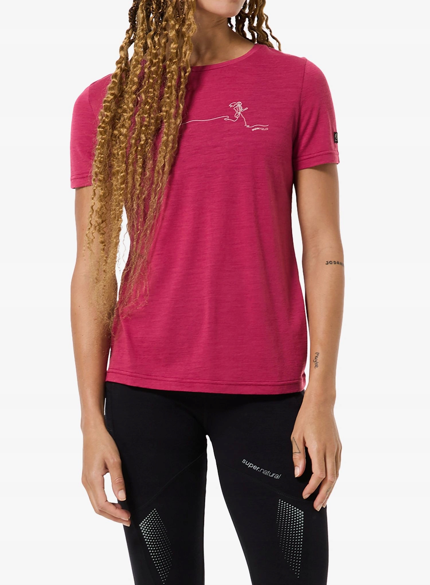 Dámské tričko Super.natural Running Tee anemone/feather grey M