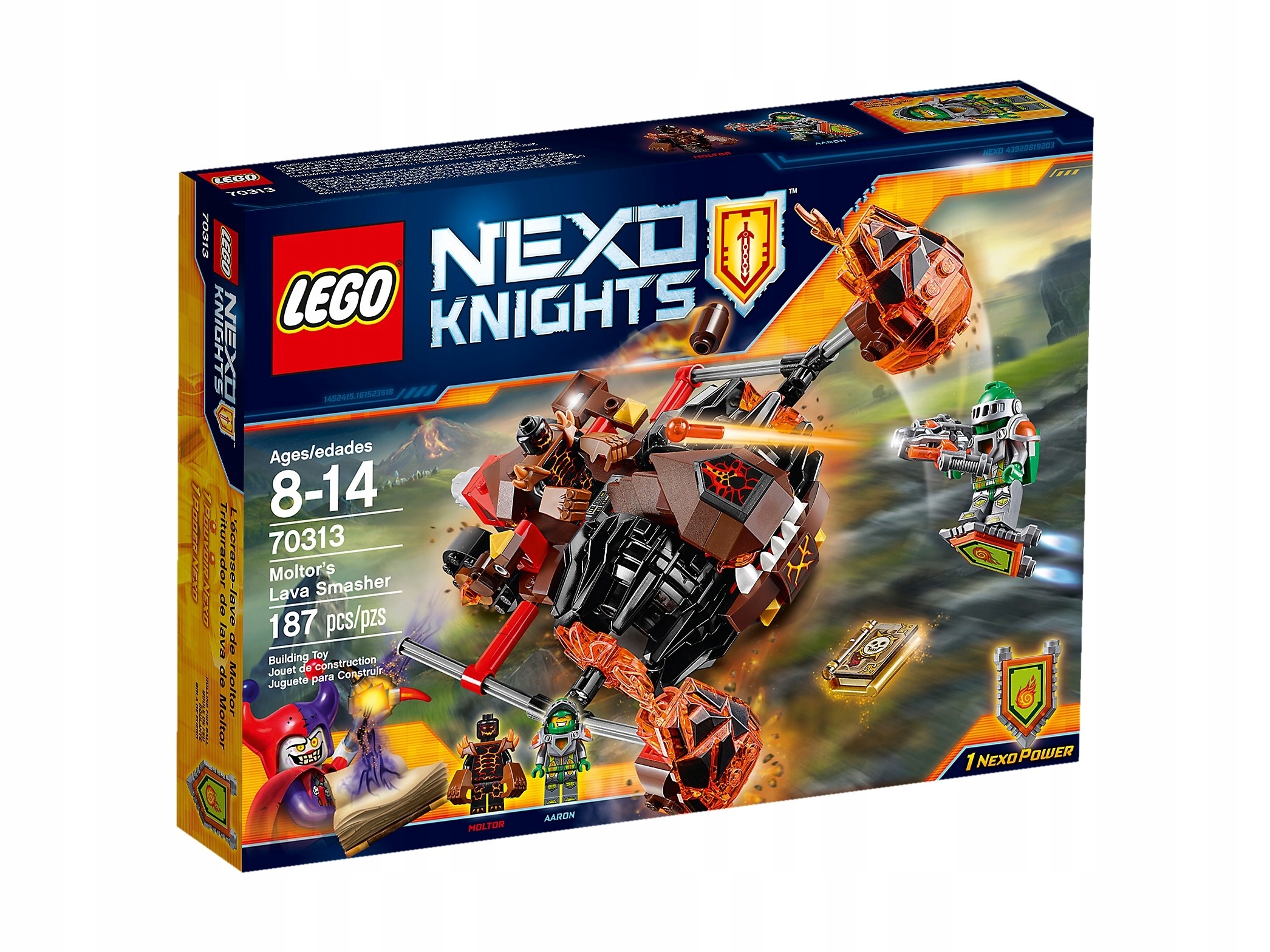 Lego Nexo Knights 70313 Lávový rozštěpovač Moltora Nové