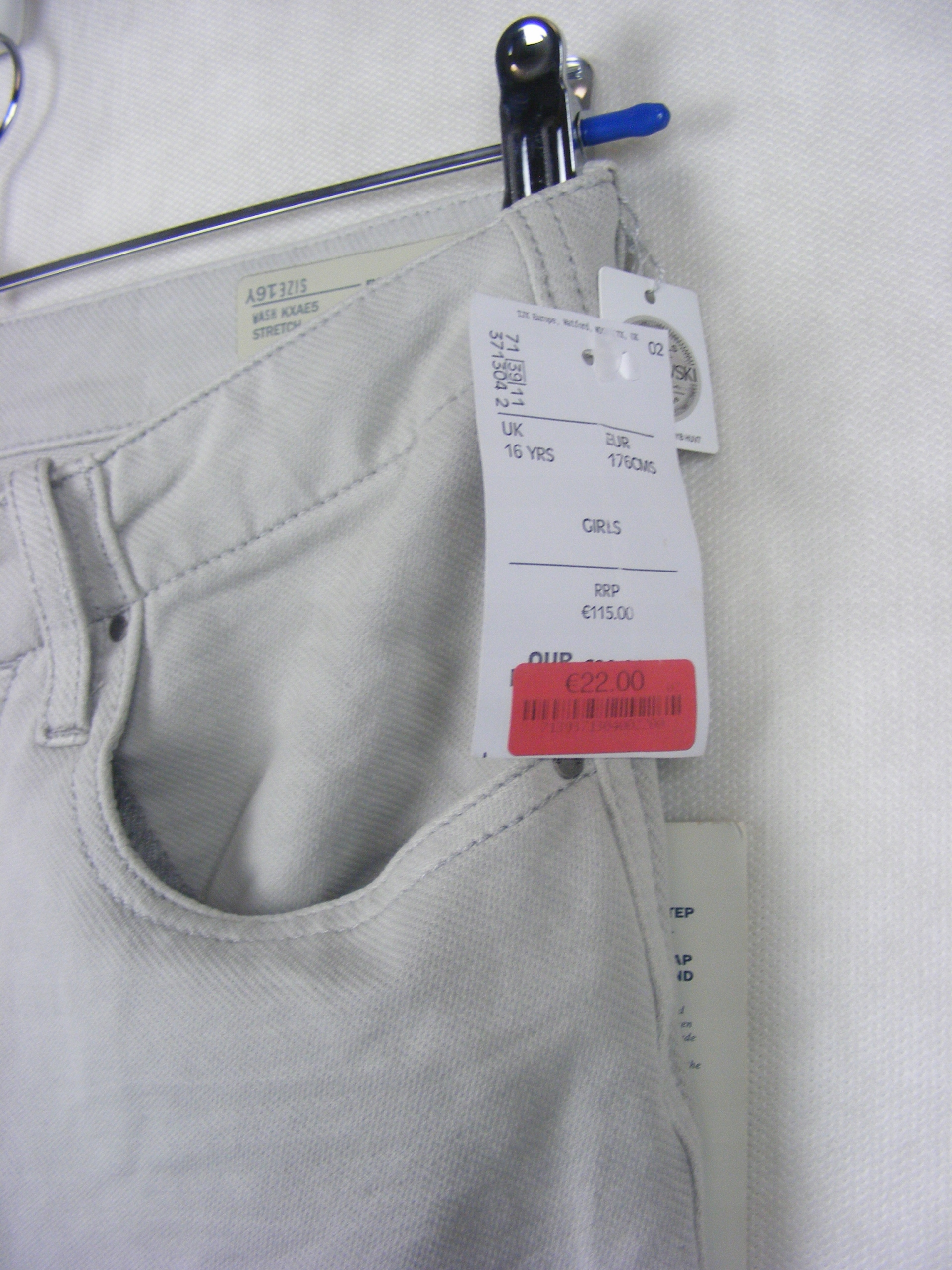 DIESEL KID SUPER SLIM-SKINNY szare spodnie176 Nowe Rozmiar XL