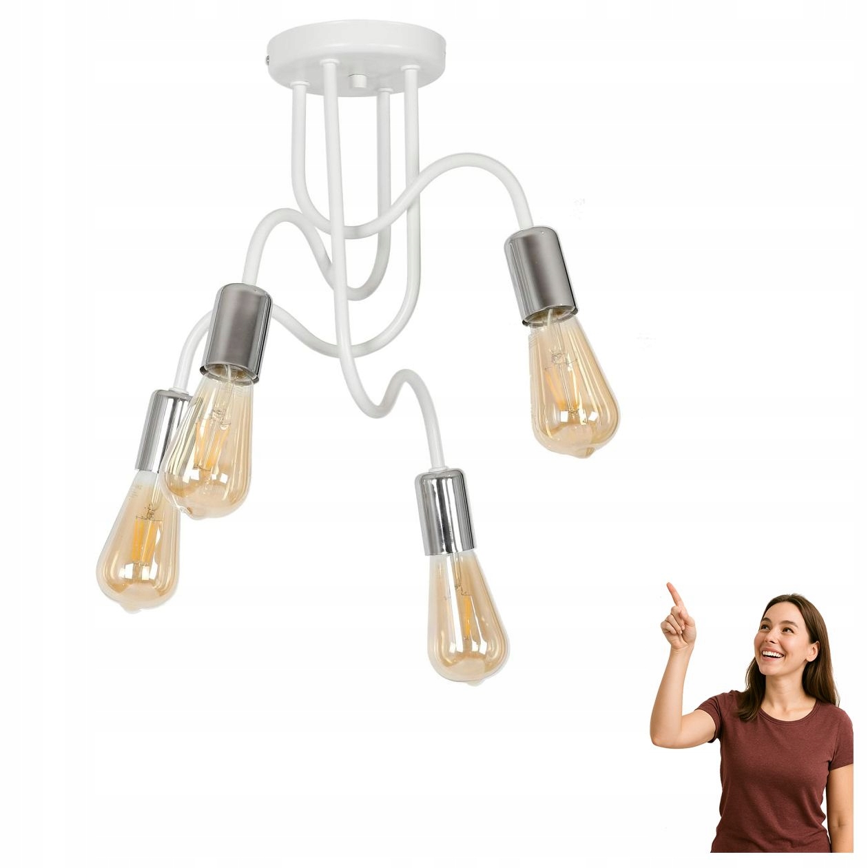Čtyřnásobná Stropní svítidlo Dow 8075 Luminex