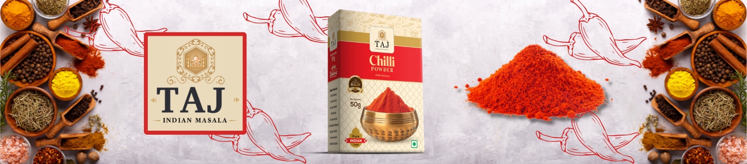 TAJ INDIAN MASALA CHILLI POWDER 50G Weight 50 g