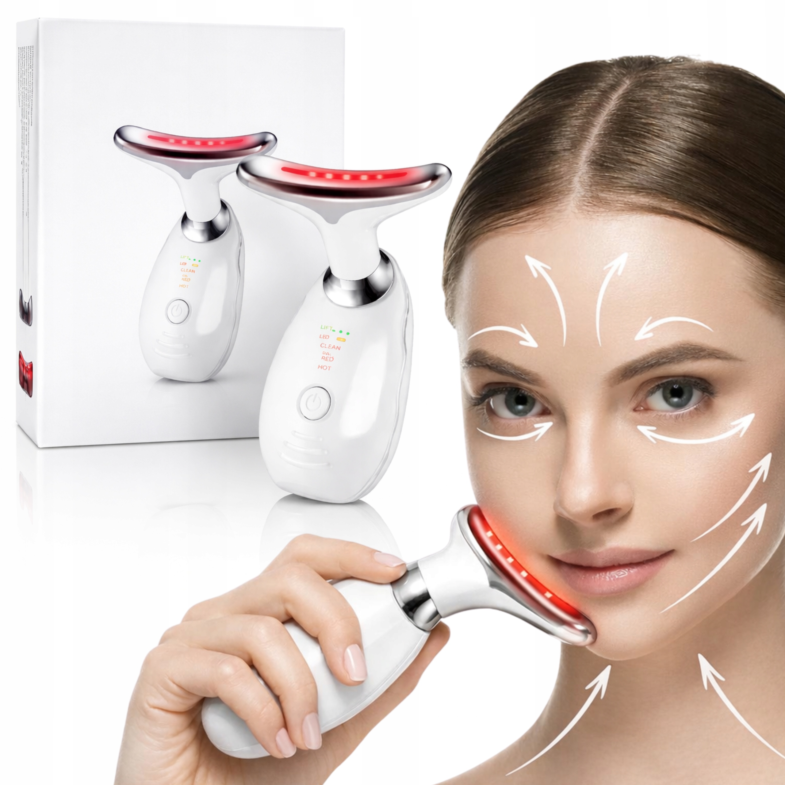 Masażer do Twarzy Szyi Soniczny Liftingujący do Ujędrniania Ems Wibracyjny