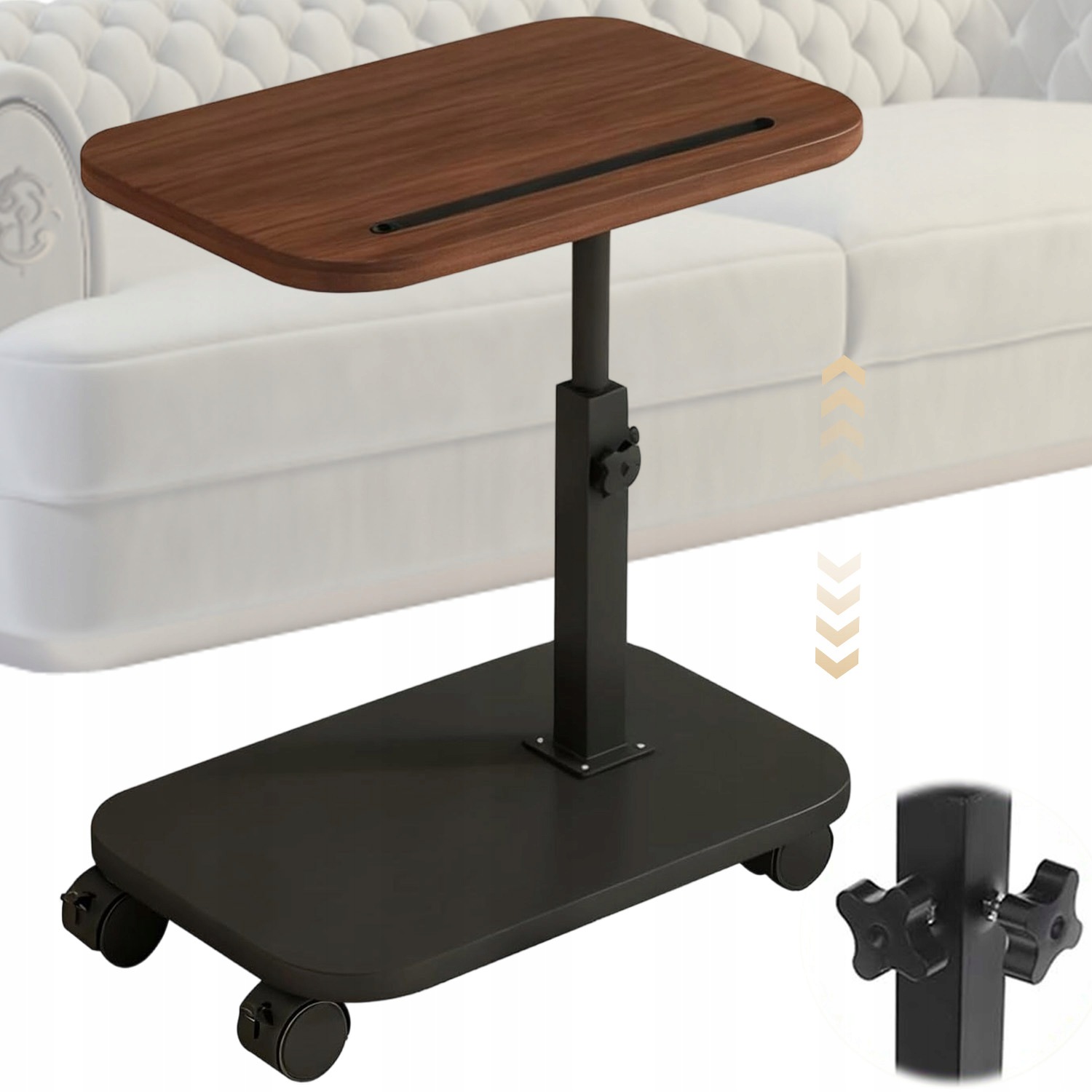 Ergonomický Psací Stůl, Nastavitelný, Ergonomický Počítačový Stůl S 360° Kolečkem