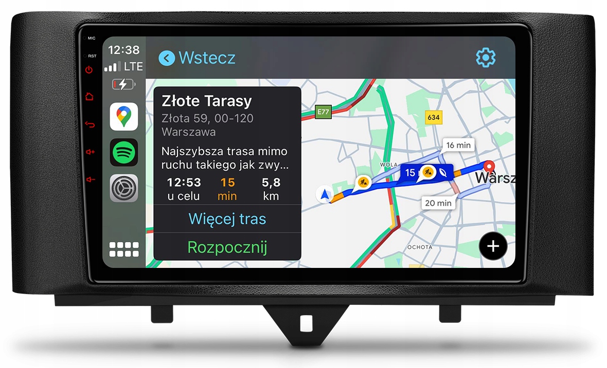 Smart Fortwo Rádio Navigace Android Carplay Mapy