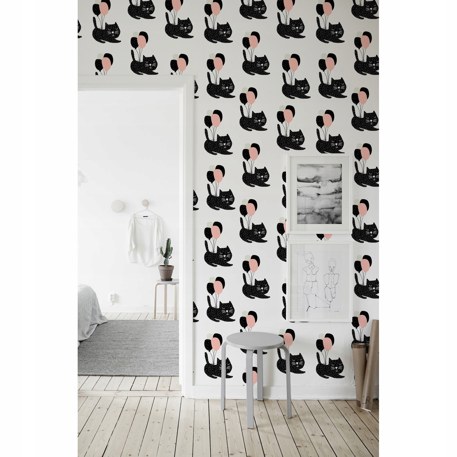 

Tapeta flizelina Dziecięcy kot z balonami 254x184