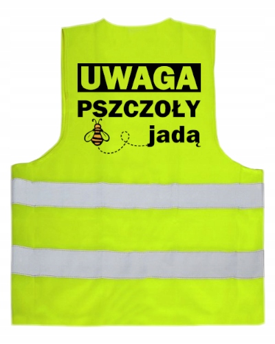 

Kamizelka Odblask Uwaga Pszczoły Jadą przewóz uli