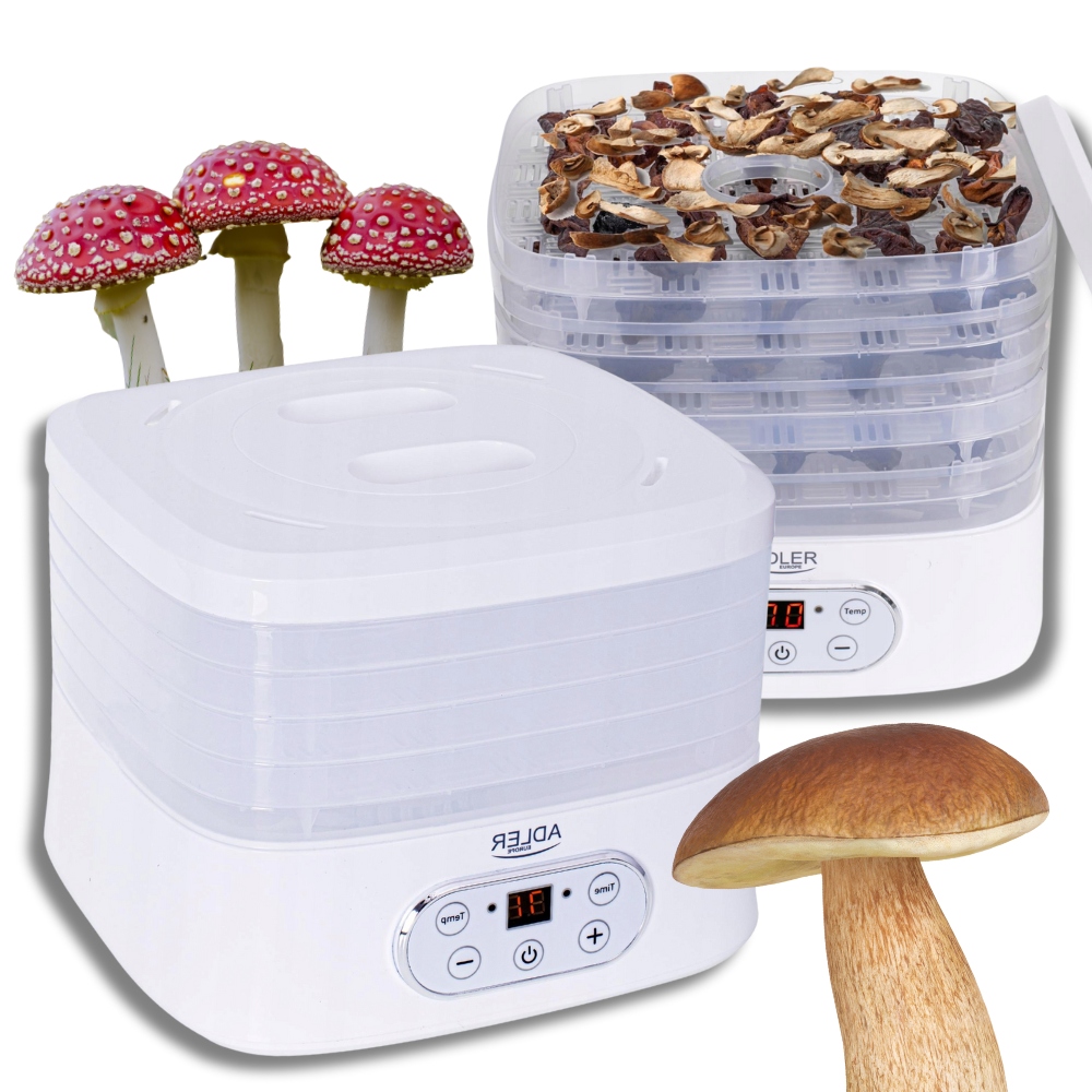 Velká Sušička na houby, maso, ovoce Výkonná 550 W 5 úrovní