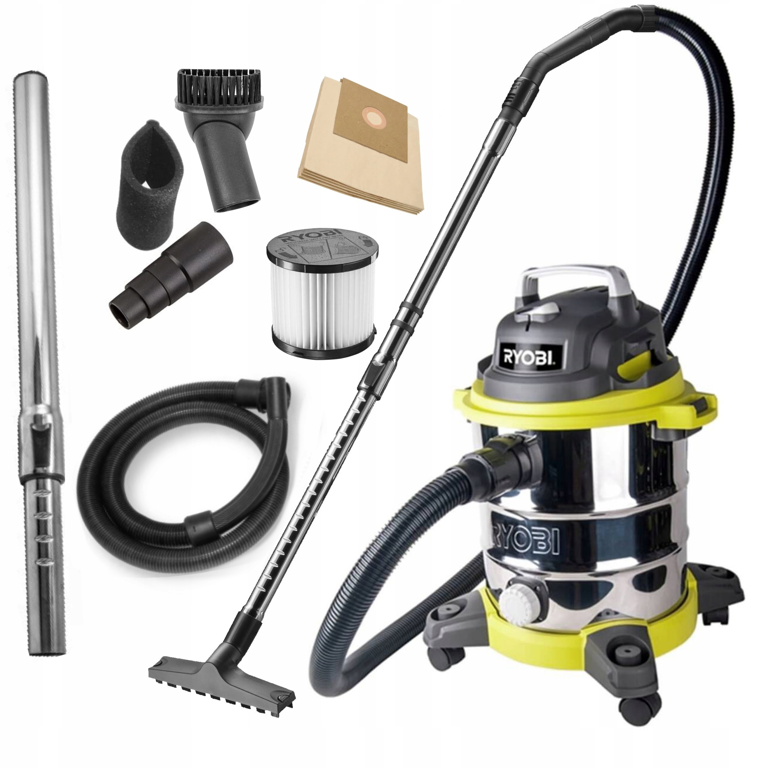 

Ryobi Odkurzacz Przemysłowy Mokro/sucho 1500W 30L