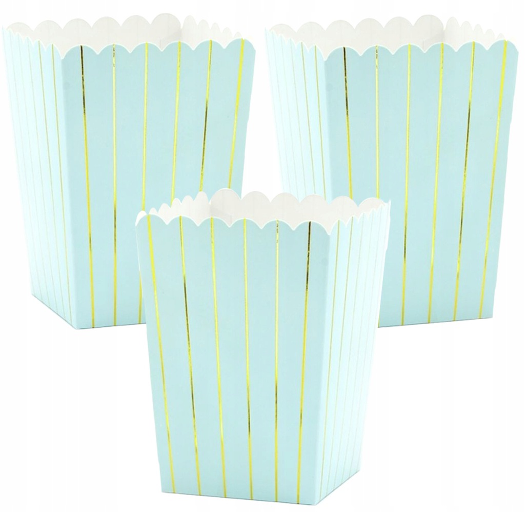 

Pudełka Pudełko na popcorn, Paski, j. niebieski