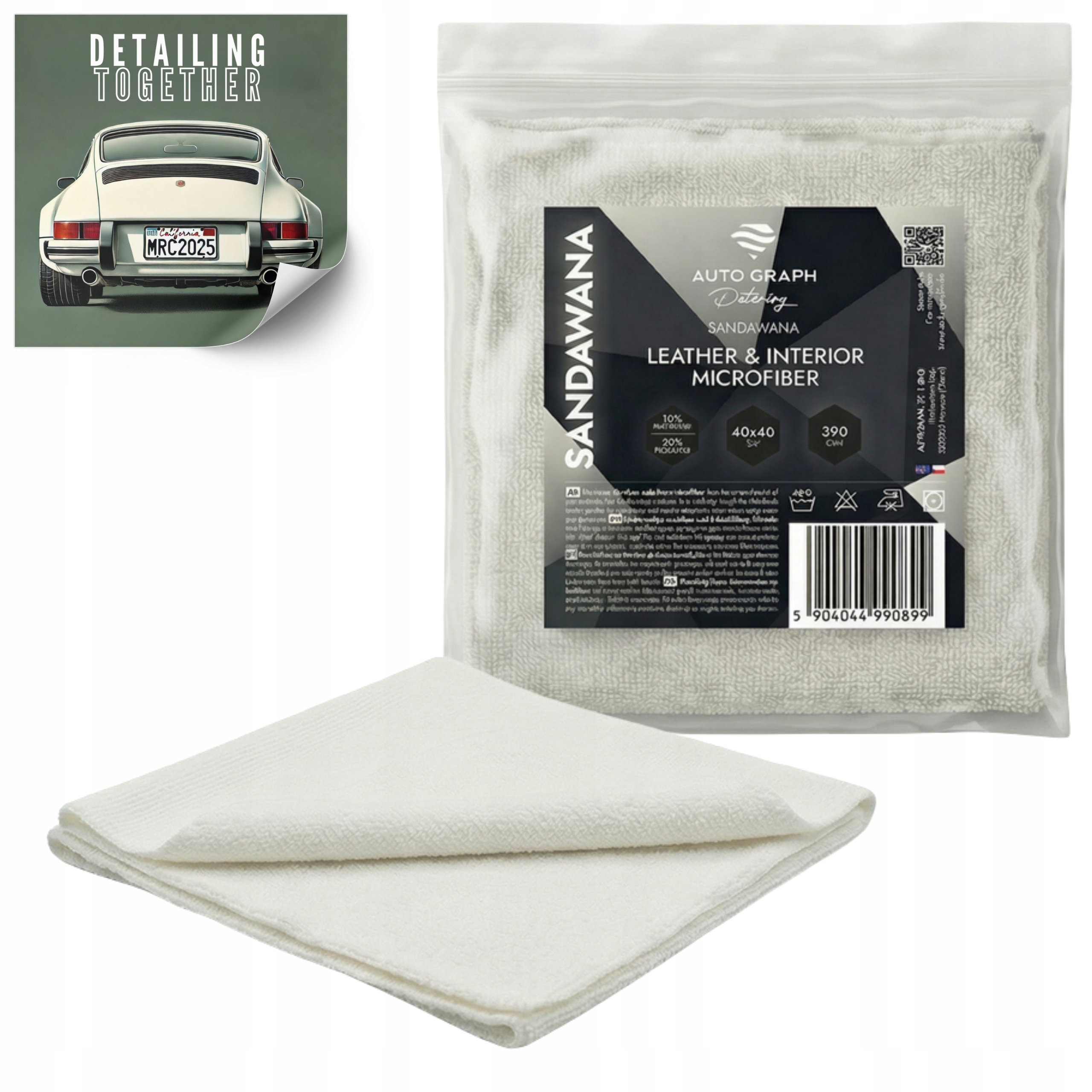 Mikrofibra Do Wnętzra Auto Graph Sandawana Leather & Interior Microfiber