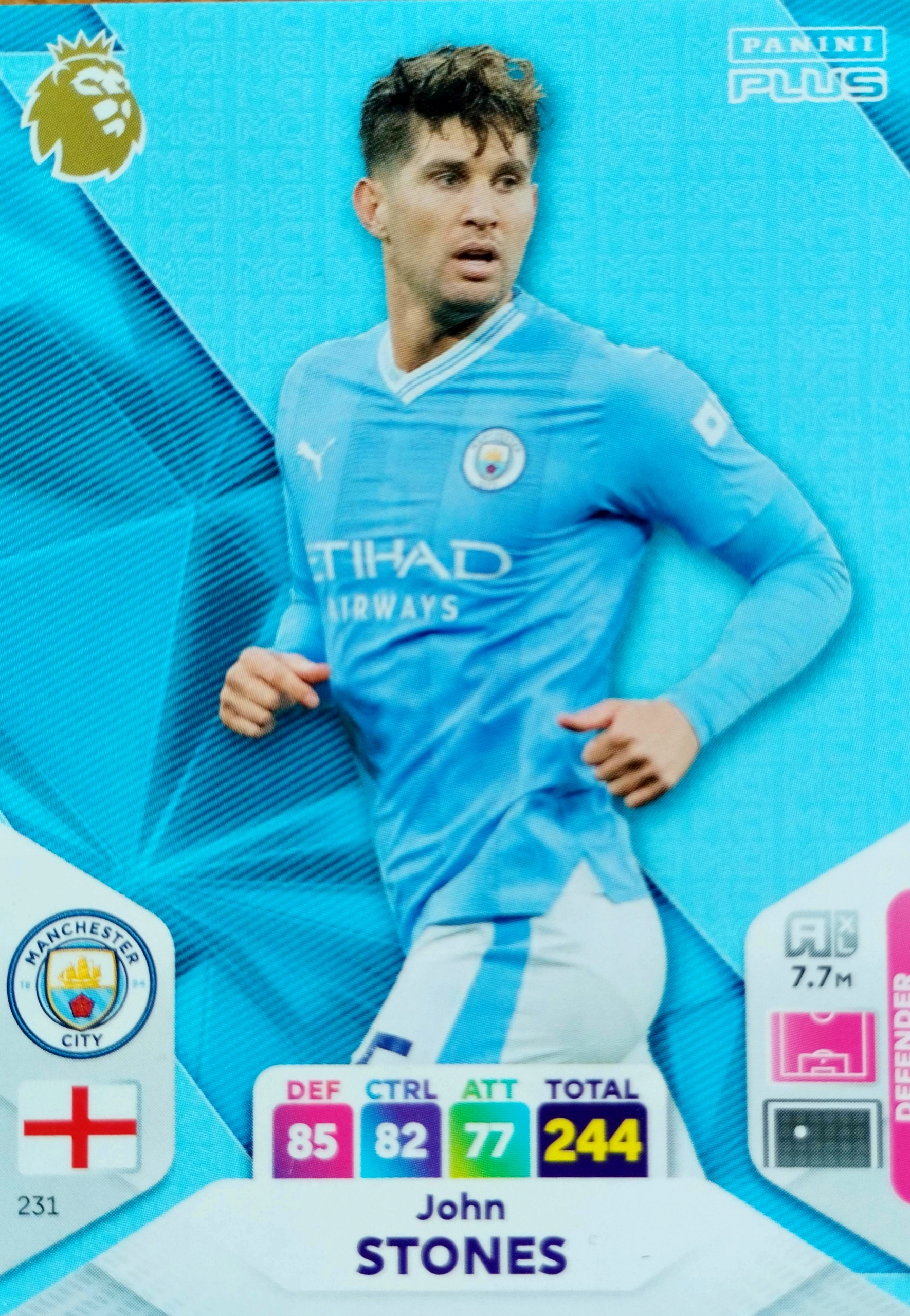 Panini Premier League 2024 Plus 231 John Stones Manchester City