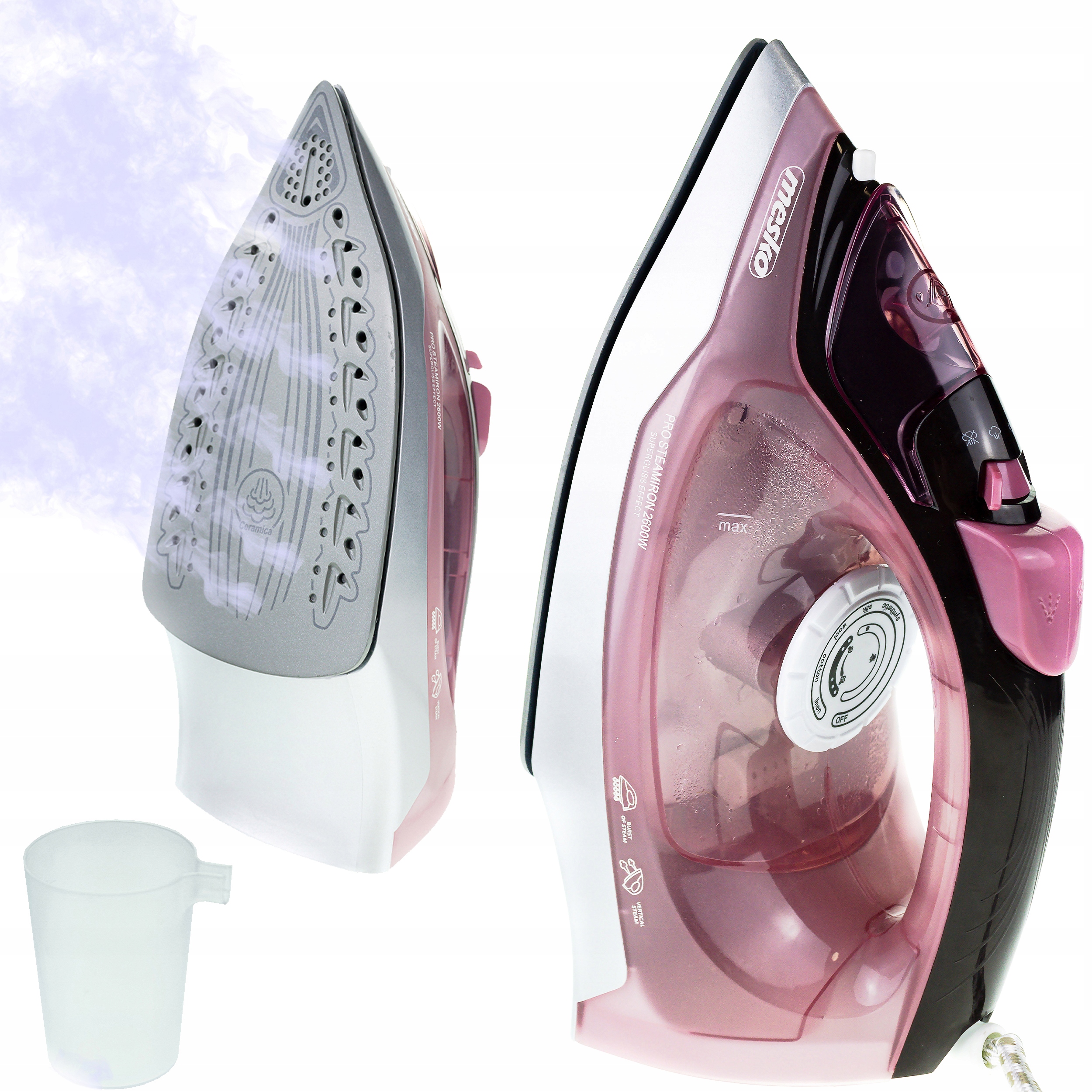 

Żelazko Parowe Ceramiczne 2600W Filtr Antywapienny