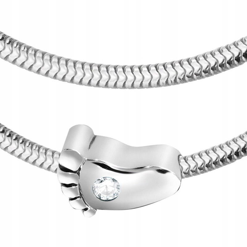 Stříbrný Náramek Dámský Charms ryzost 925 Chodítko pro maminku Krabička