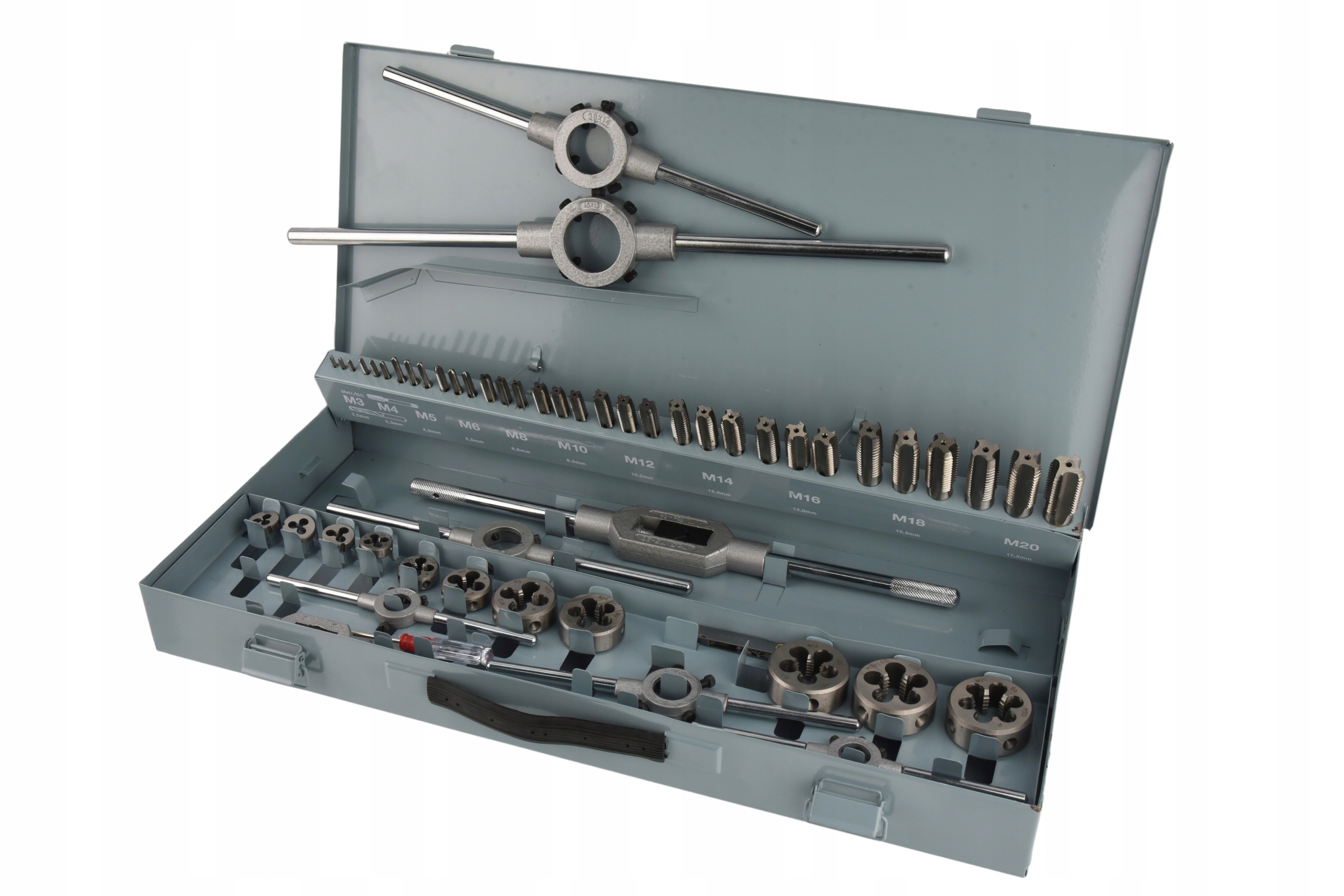 Sada ručních závitníků Din 352 a závitníků Din En 22 568 Hss 54 ks