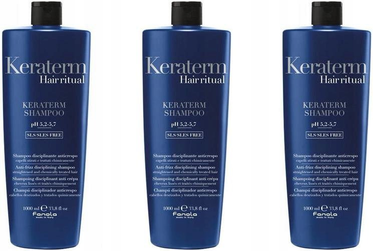 Fanola Keraterm Šampon Po Keratinovém Narovnání Vlasů 3X1000ML