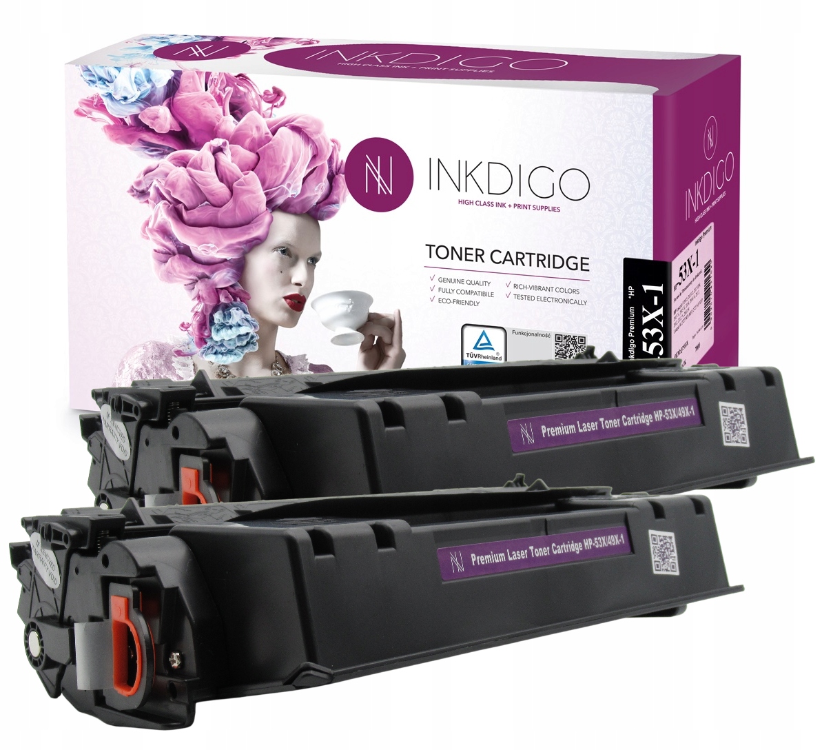 

2x Toner Inkdigo do Q7553X 1320N P2015DN M2727MFP