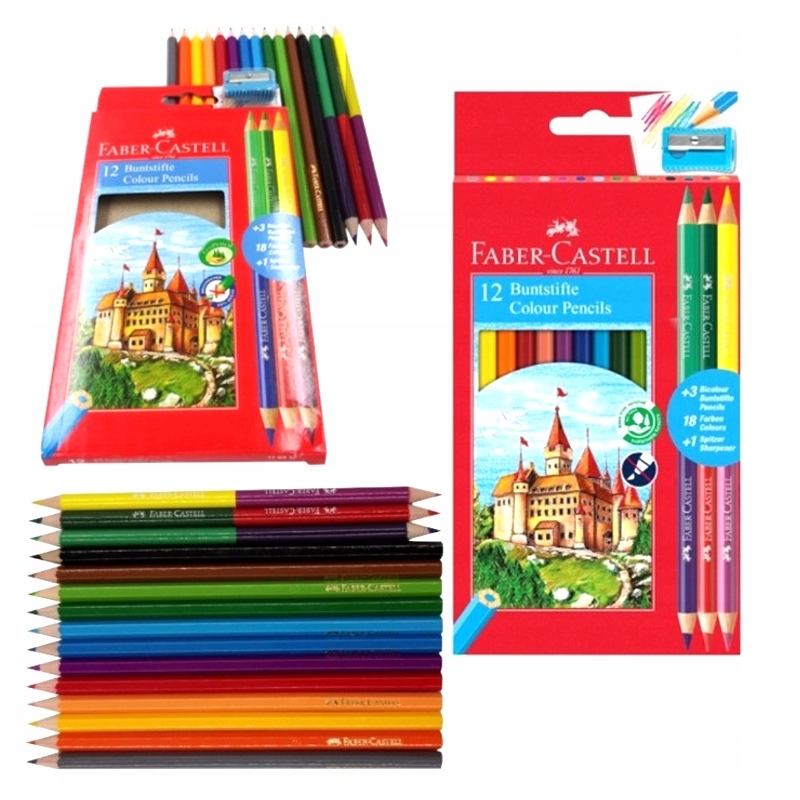 

Komplet 15x Kredki Ołówkowe FaberCastel