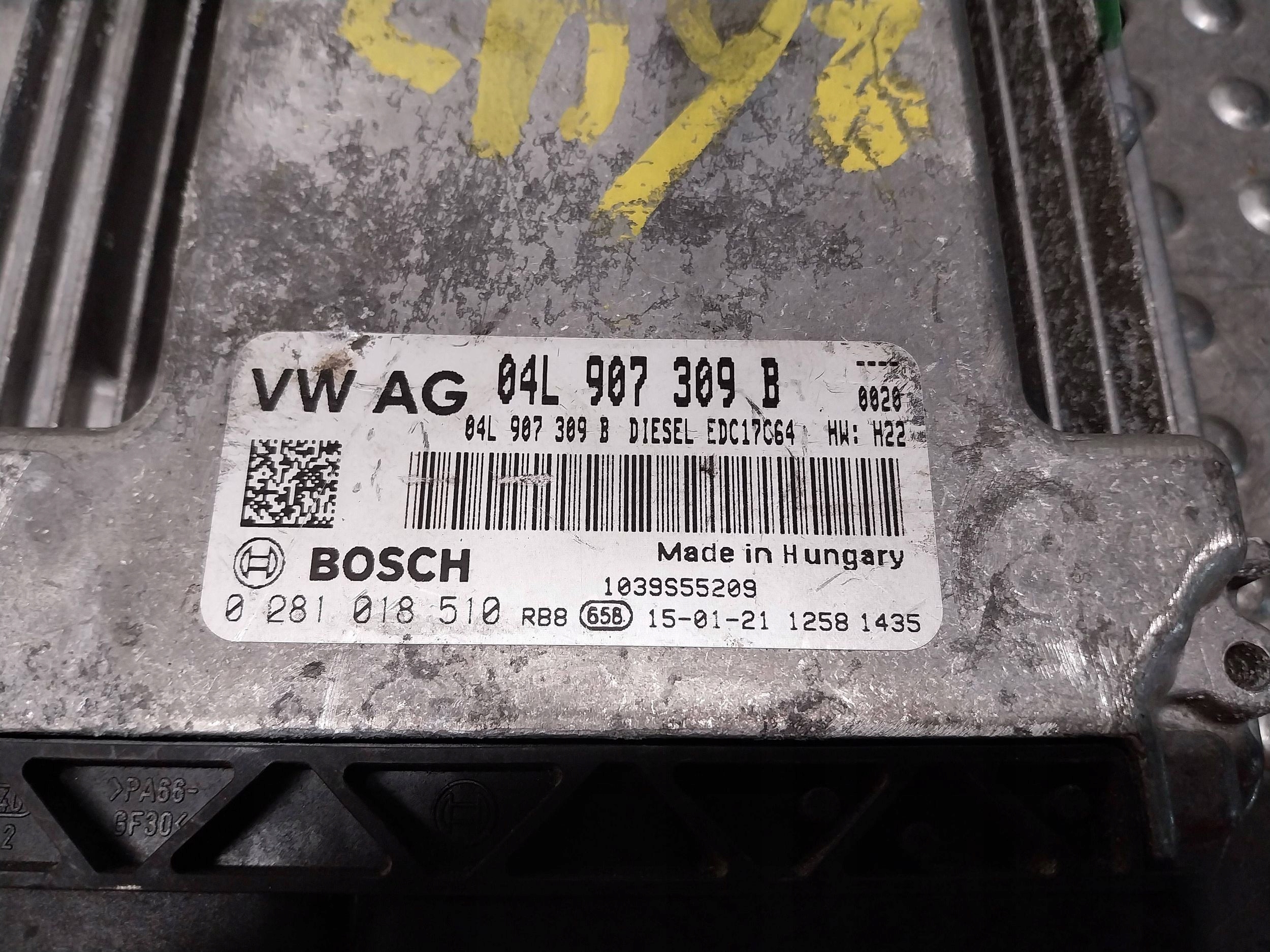 computer control unit of the engine 04L907309B GOLF VII LEON III OCTAVIA III 1.6 TDI