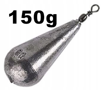 150g Ciężarek Łezka Z Krętlikiem Do Gruntu 1szt