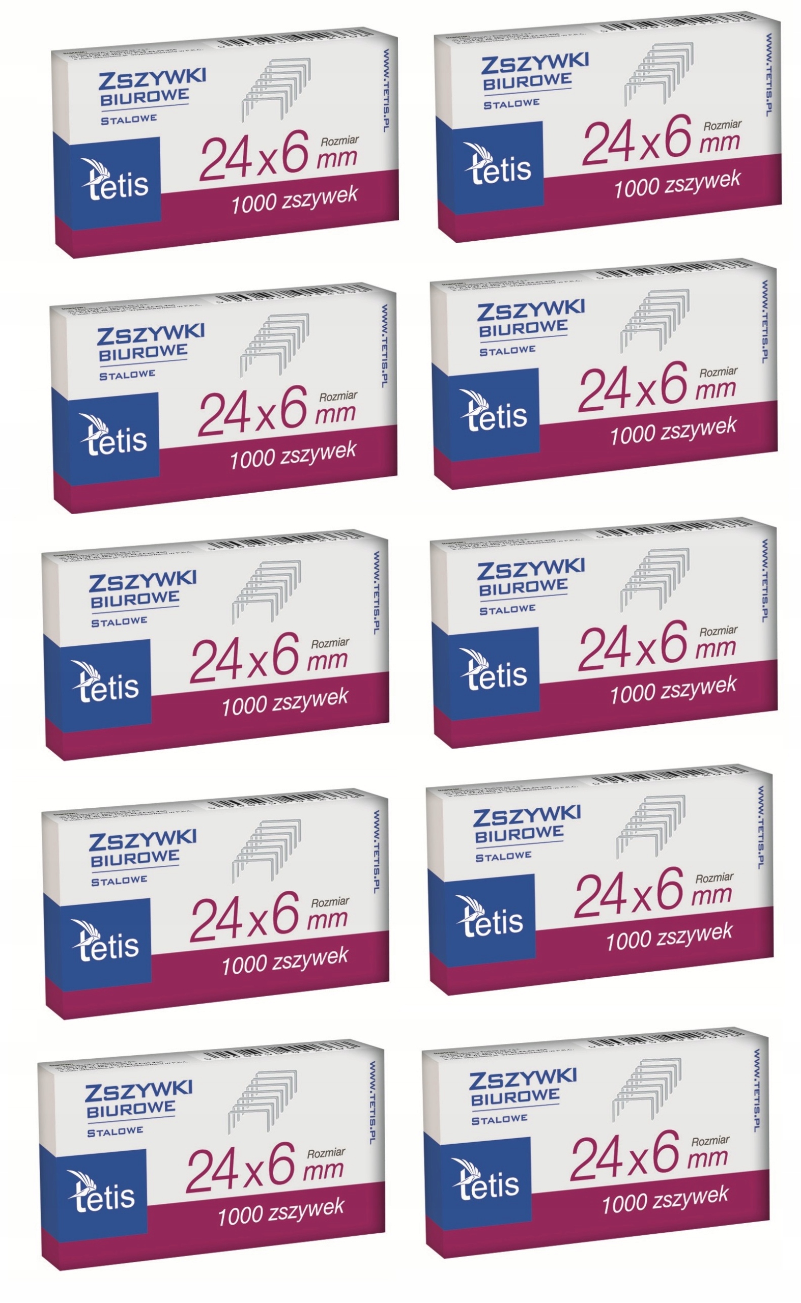 

Zszywki Tetis 24/6 Mocne 10 000 sztuk