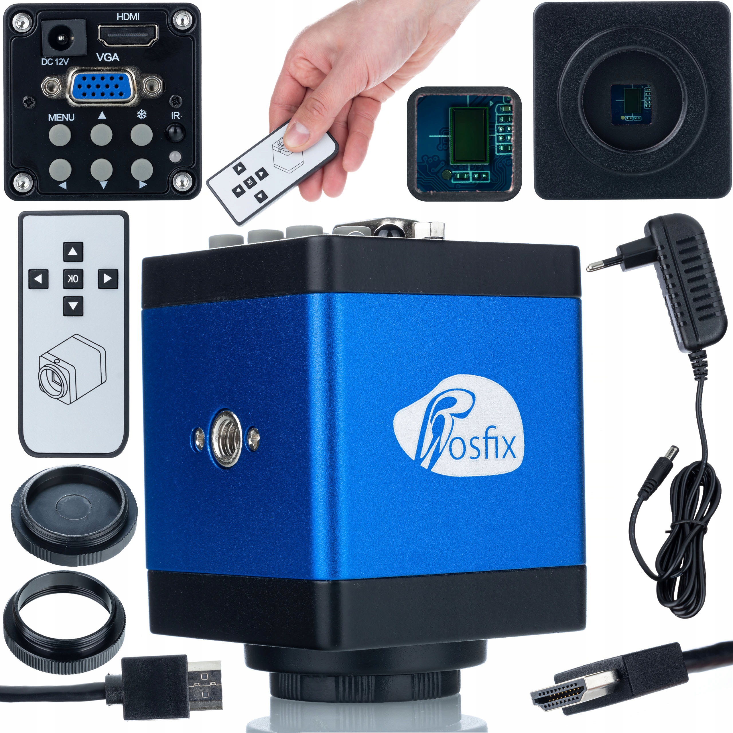 KAMERA MIKROSKOPOWA DO MIKROSKOPU ROSFIX DRACO BLUE PRO HDMI VGA FULLHD HQ