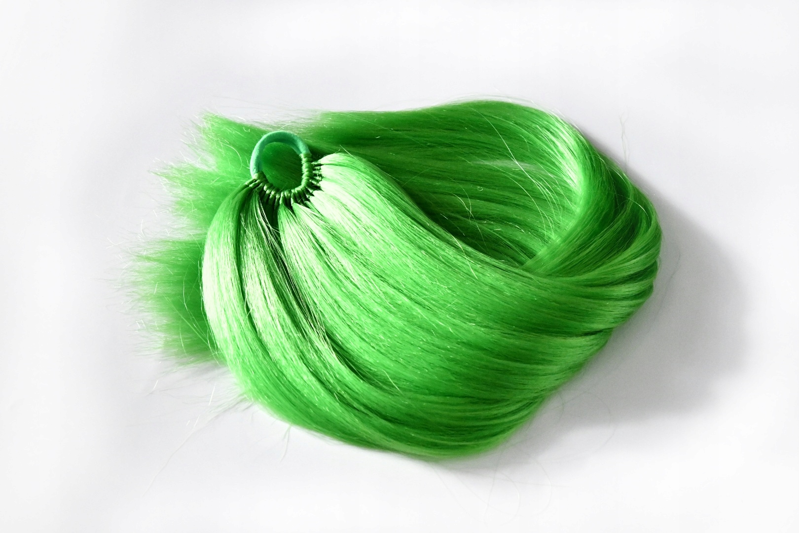 Culík na gumičce, prodloužení culíku neonově zelený L 120g