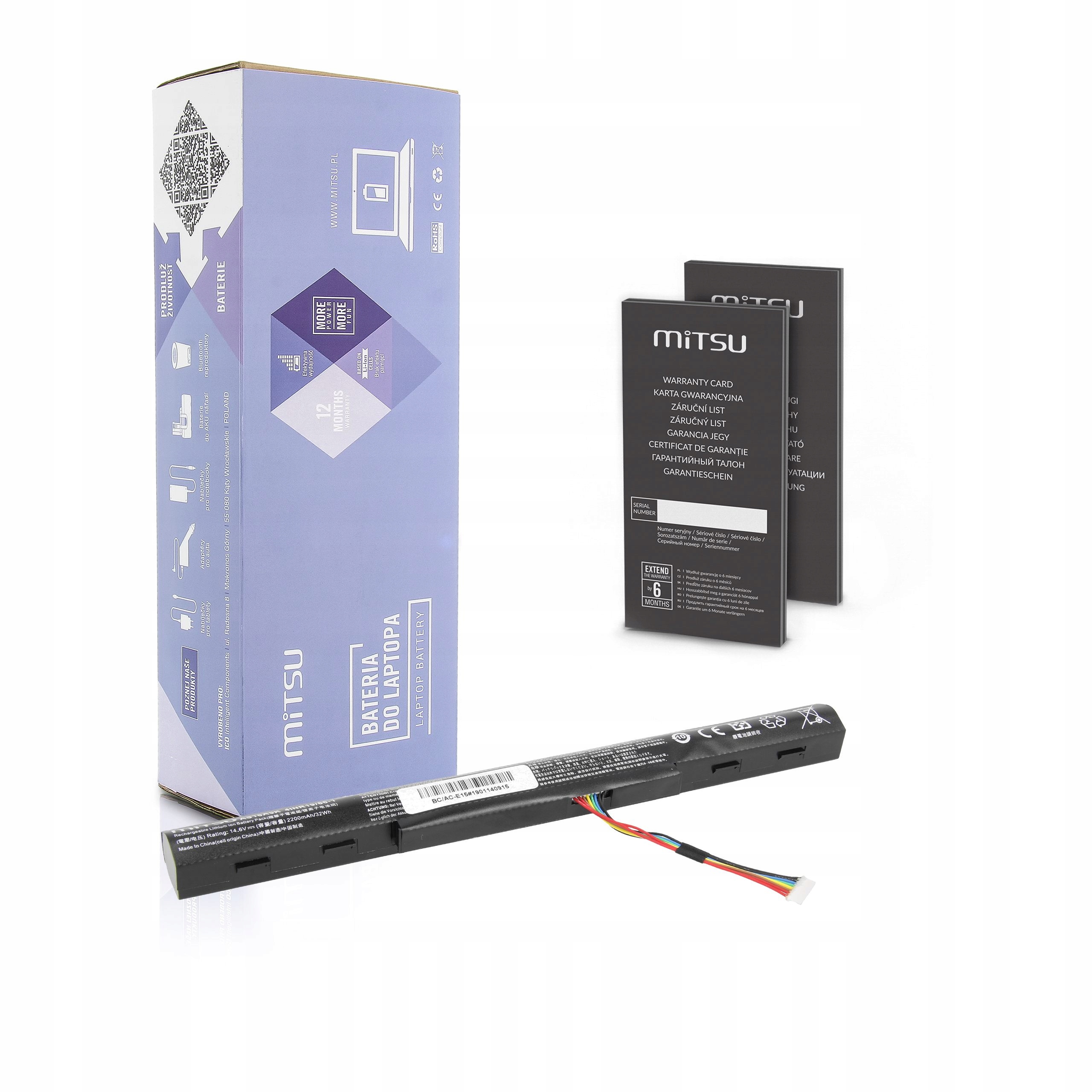 Baterie Mitsu pro Acer Aspire E5-475, E5-575